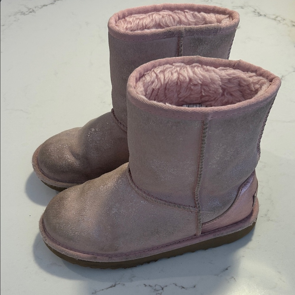 UGG Classic Pink Shimmer Kids Boots